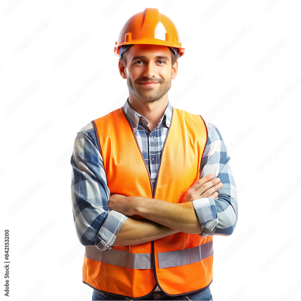 Workman with his arms crossed over Workman with his arms crossed over