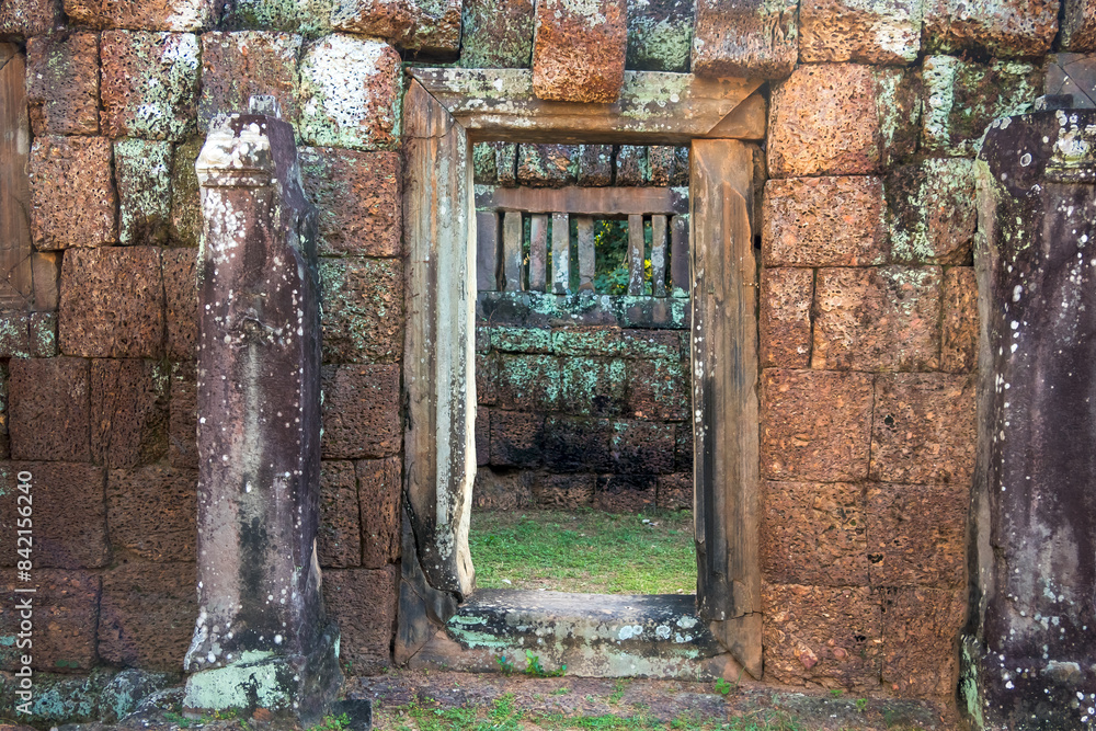 Angkor Wat temple interior in Cambodia, rock entrance corridor. Angkor Wat temple interior in Cambodia, rock entrance corridor.