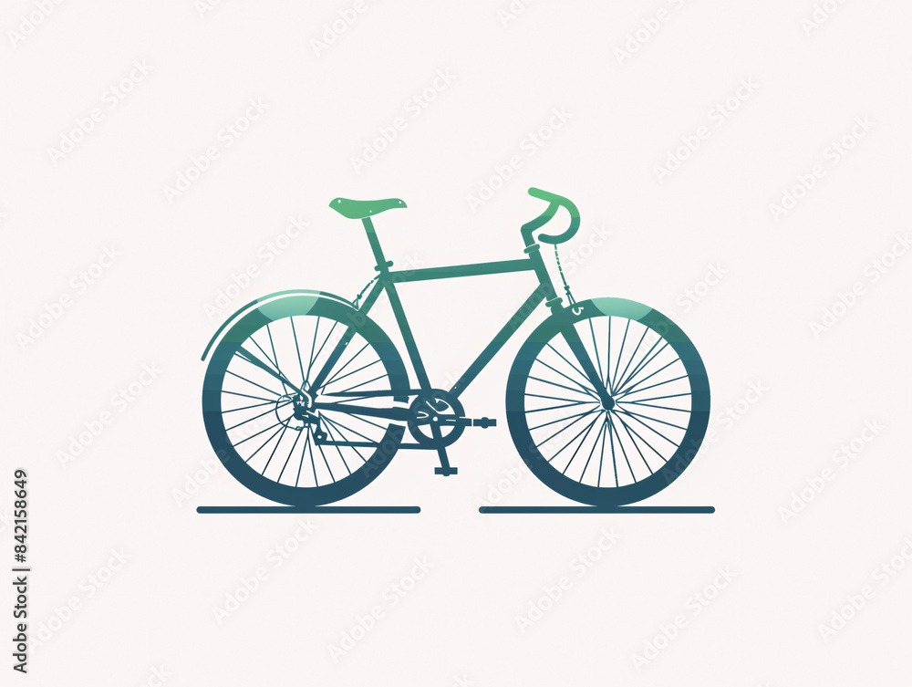 Simple green sports bicycle logo design
Simple green sports bicycle logo design