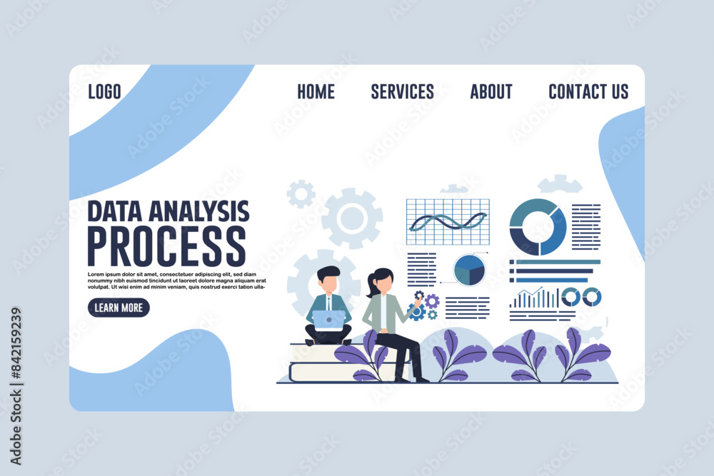 Landing Page Data Analysis Process Concept Design Illustration Landing Page Data Analysis Process Concept Design Illustration