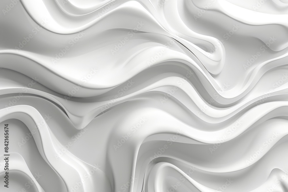 Graphic white 3D background with flowing lines. Graphic white 3D background with flowing lines.