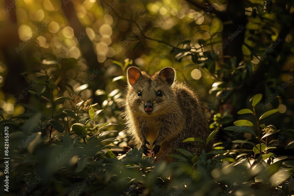 Obraz premium Quokka Standing in Forest