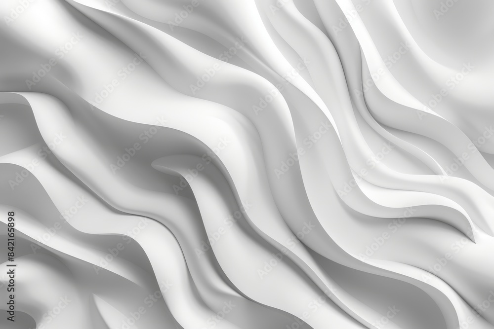 Obraz premium Soft white wavy textured background.