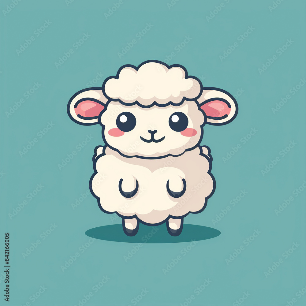2D vector sheep cute lovely character like korean comic illustration on solid background,
2D vector sheep cute lovely character like korean comic illustration on solid background,