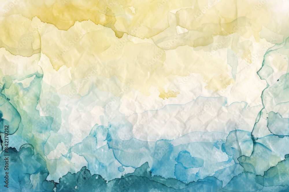 Abstract watercolor background in blue and yellow Abstract watercolor background in blue and yellow