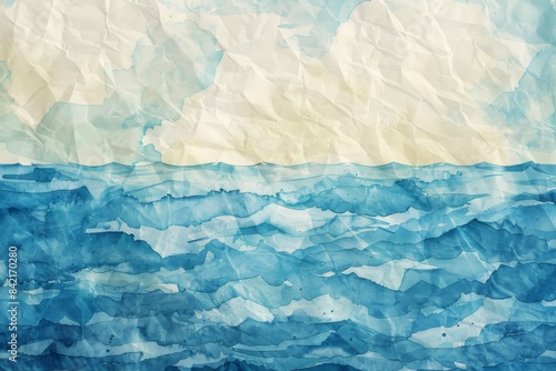 Wallpaper Mural Abstract watercolor background in blue and yellow Torontodigital.ca