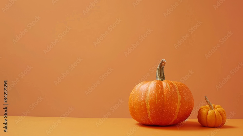 National Pumpkin Day concept with copy space area. Halloween National Pumpkin Day concept with copy space area. Halloween