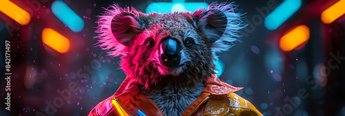 Neon Wombat Chic: Surreal 80s Fashion
