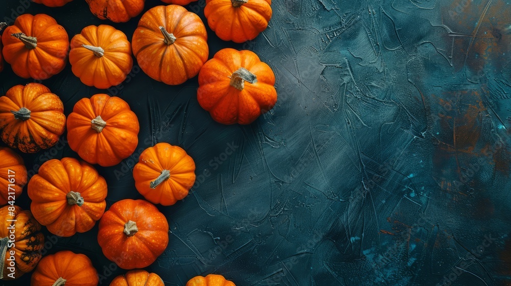 National Pumpkin Day concept with copy space area. Halloween National Pumpkin Day concept with copy space area. Halloween