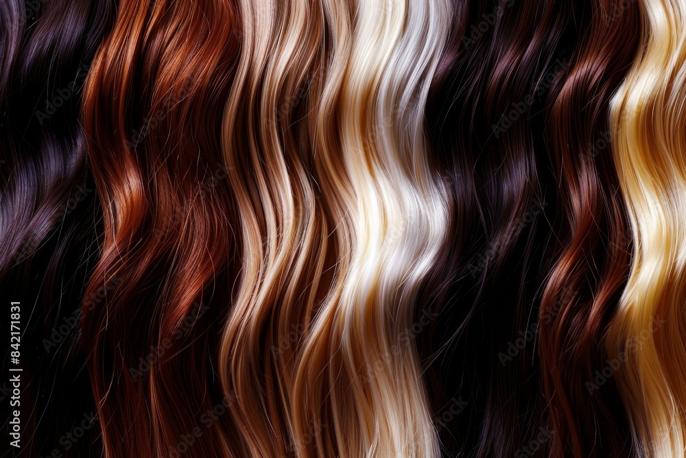 Shiny, natural hair extensions in various colors Shiny, natural hair extensions in various colors