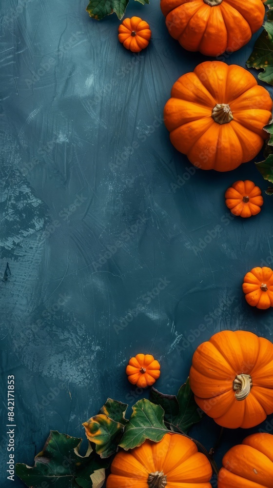 National Pumpkin Day concept with copy space area. Halloween National Pumpkin Day concept with copy space area. Halloween