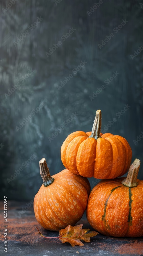 National Pumpkin Day concept with copy space area. Halloween National Pumpkin Day concept with copy space area. Halloween