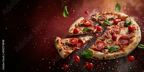 Obraz na płótnie A traditional italian pizza margaret flying in sigh w salonie