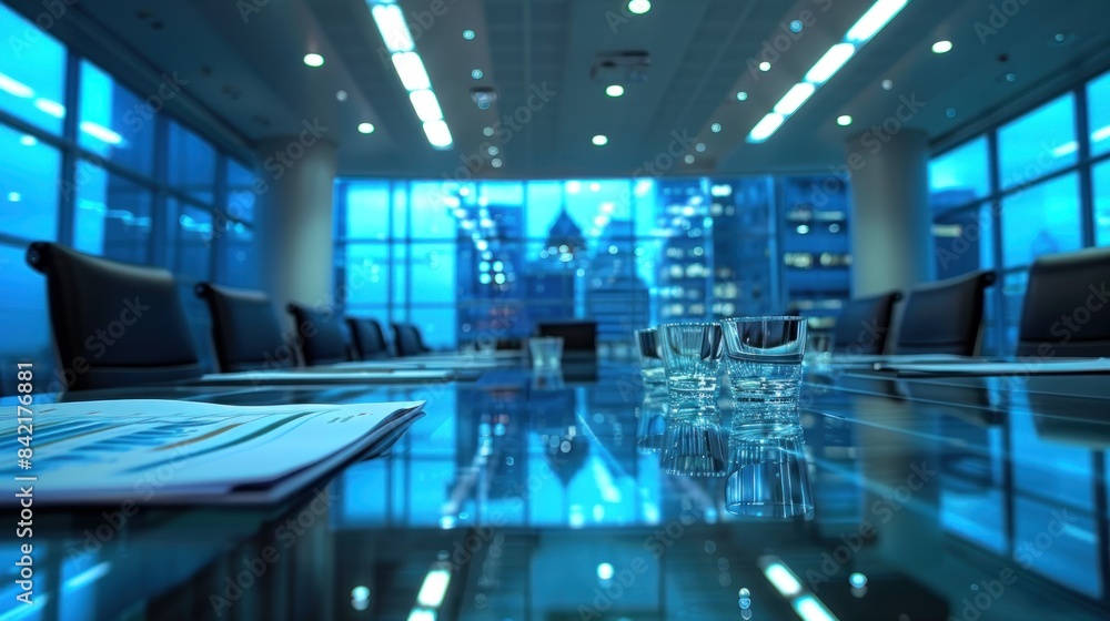 Corporate Boardroom with Members Presenting and Analyzing Financial Projections and Budget Plans Concept Business Strategy and Decision-Making. Corporate Boardroom with Members Presenting and Analyzing Financial Projections and Budget Plans Concept Business Strategy and Decision-Making.
