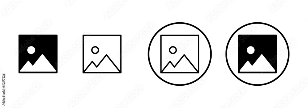 Picture icon vector isolated on white background. Picture vector icon. photo gallery icon vector Picture icon vector isolated on white background. Picture vector icon. photo gallery icon vector