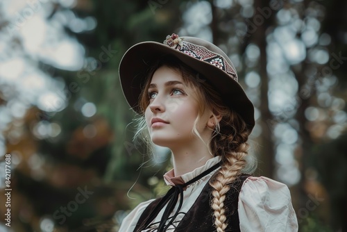 A Young woman in traditional german costume photo