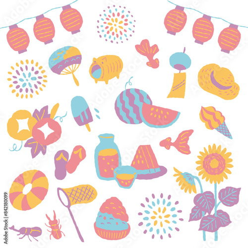 夏のイラストセット