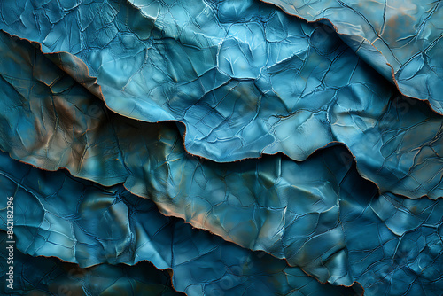 Wallpaper Mural Turquoise Leather Canvas Art - Celebration Decor Torontodigital.ca