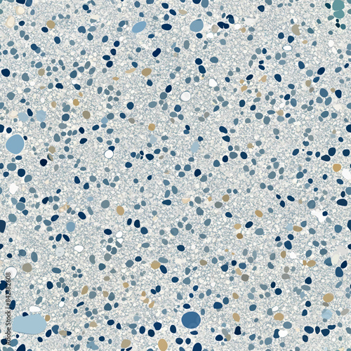 Terrazzo flooring vector seamless pattern. Italian terrazzo mosaic texture. Terrazzo seamless print tile. Concrete, granite, cement terrazo template. Terrazzo Floor material. Particles pebble, glass.