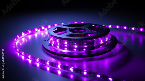 The Radiant Purple LED Strip Lights: Perfect for Contemporary Decor, Event Ambiance, and Creative Lighting Solutions. Ideal for contemporary decor, event ambiance, and creative lighting solutions.