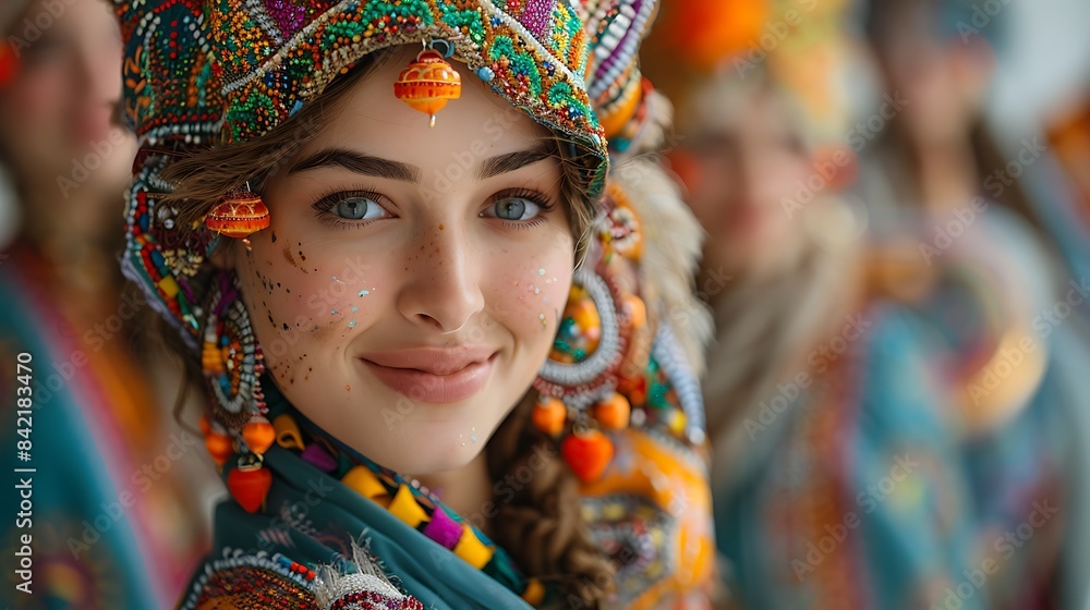 Women participating a traditional ethnic dance on World Dance Day Women participating a traditional ethnic dance on World Dance Day