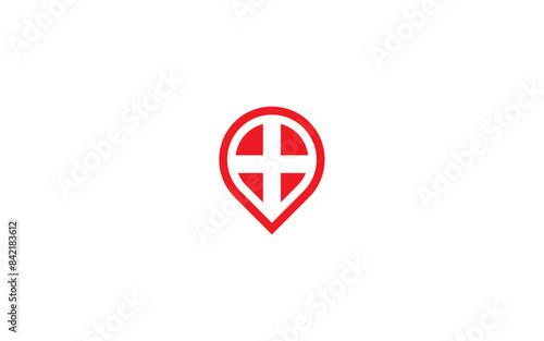 Free Download hospital location logo vector illustration design template - GFXLoad