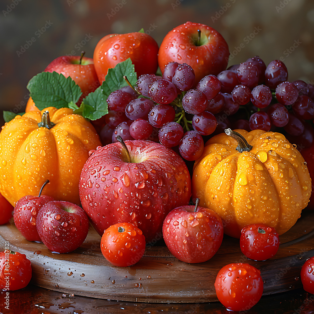 Harvest Delight: Apples, Pumpkins, Grapes & Squash Harvest Delight: Apples, Pumpkins, Grapes & Squash
