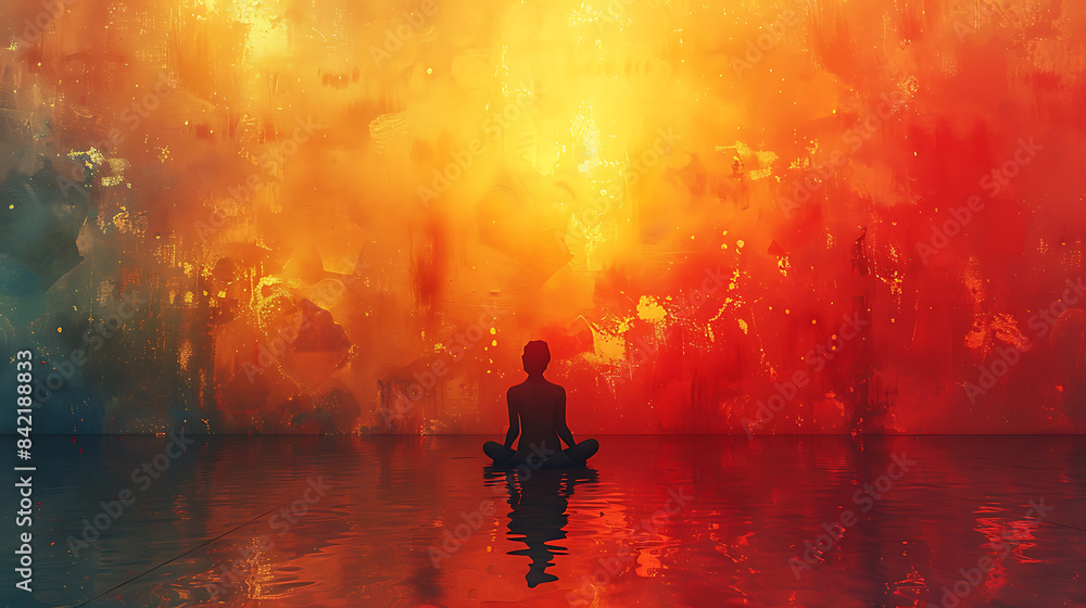 Mindful Moment of Vibrant Tranquility and Inner Peace Mindful Moment of Vibrant Tranquility and Inner Peace