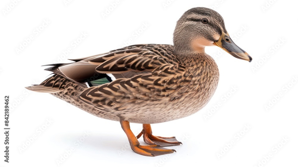 Gadwall full body clearly photo on white background , Gadwall full body clearly photo on white background ,