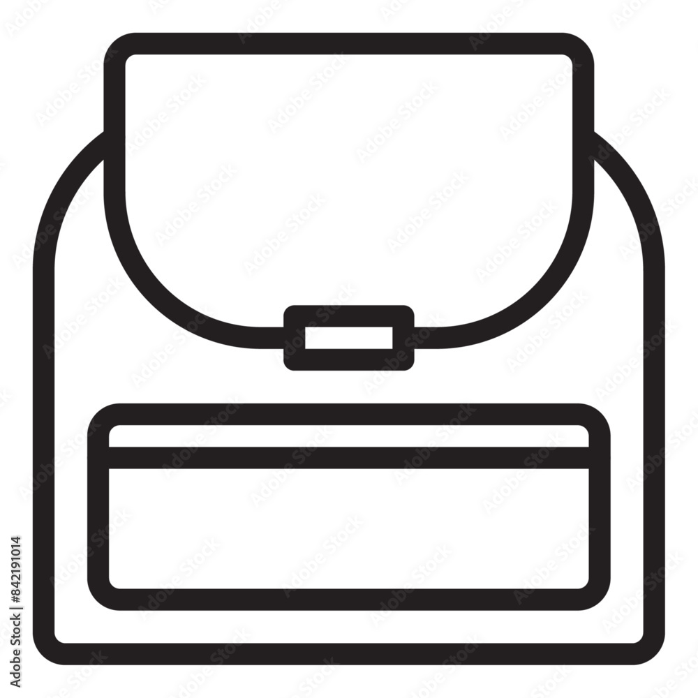 Backpack icon linear style. Backpack for school or hiking. Vector illustration. Backpack icon linear style. Backpack for school or hiking. Vector illustration.