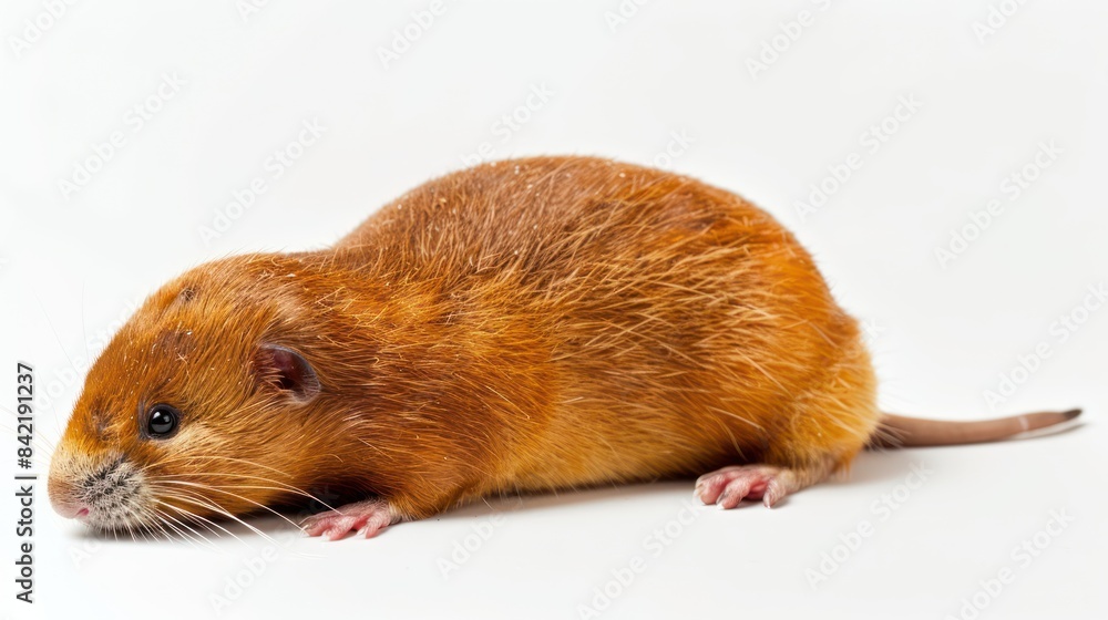 Giant Golden Mole full body clearly photo on white background , Giant Golden Mole full body clearly photo on white background ,