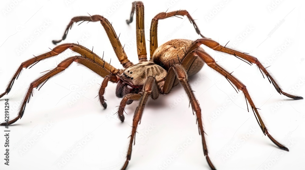 Giant House Spider full body clearly photo on white background , Giant House Spider full body clearly photo on white background ,