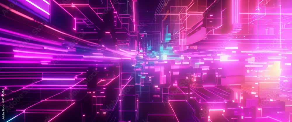 Abstract background with interlaced digital glitch and distortion effect. Futuristic cyberpunk design. Retro futurism, webpunk, rave 80s 90s cyberpunk aesthetic techno neon colors Abstract background with interlaced digital glitch and distortion effect. Futuristic cyberpunk design. Retro futurism, webpunk, rave 80s 90s cyberpunk aesthetic techno neon colors