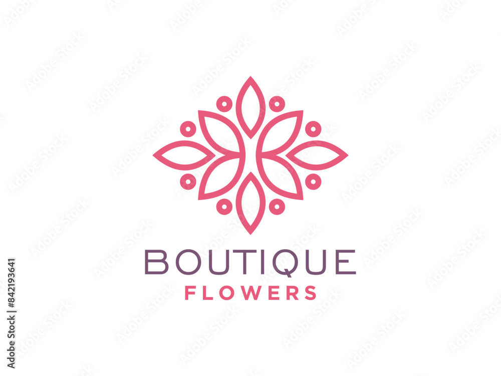 Abstract tree leaf flower logo design. Abstract tree leaf flower logo design.