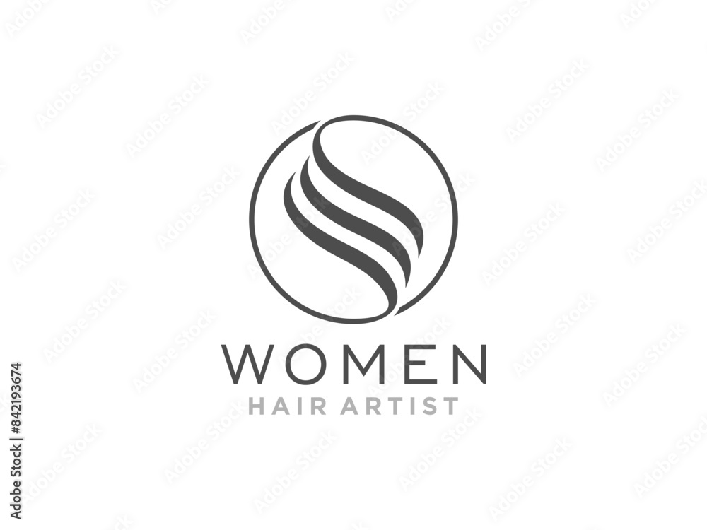 Abstract Hair Wave Logo Letter S Design. Abstract Hair Wave Logo Letter S Design.