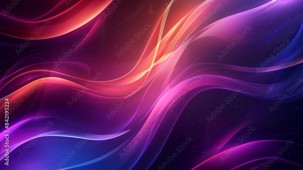 Fototapeta premium Abstract Colorful Waves, Generative AI