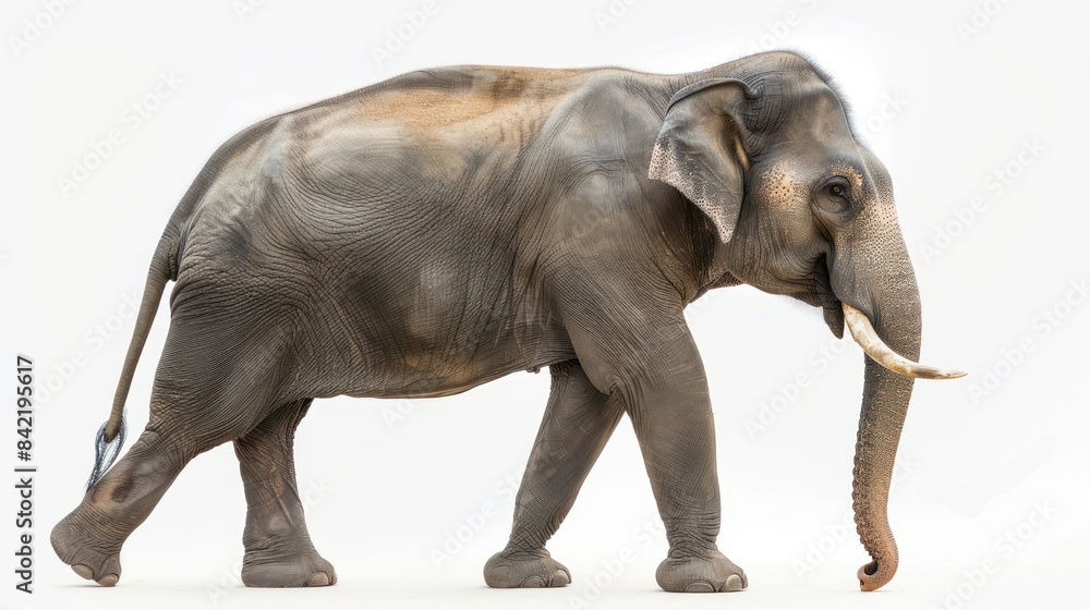 Obraz premium Asian Elephant on white background ,