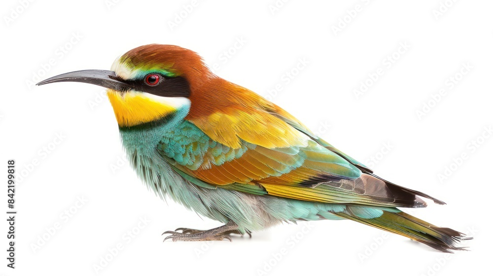 Obraz premium Bee-Eater on white background ,