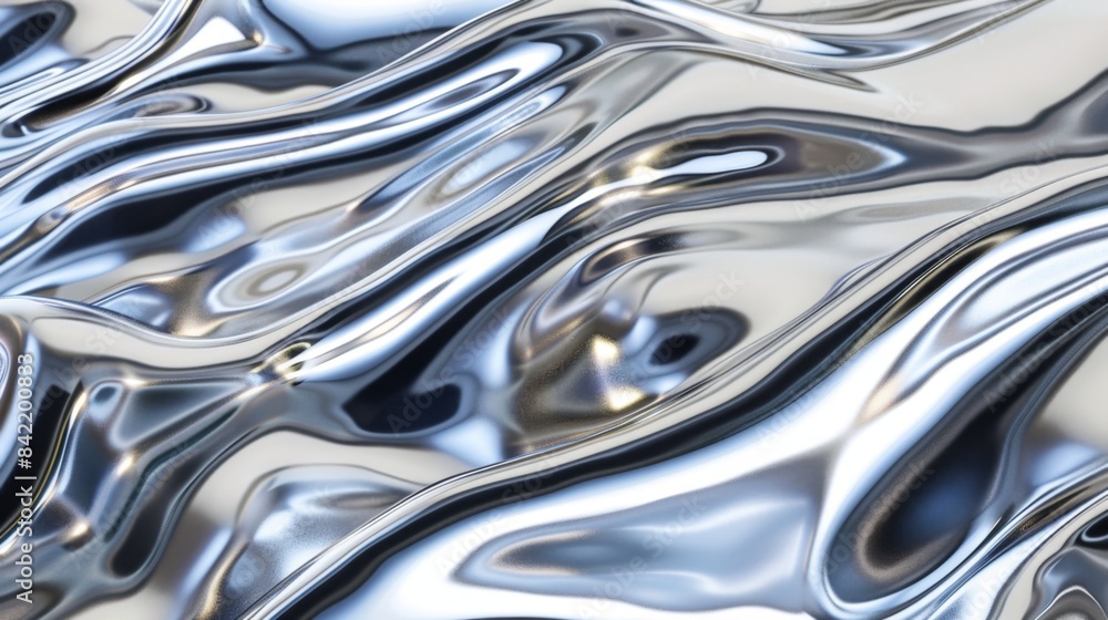 Abstract Liquid Metal Texture, Generative AI Abstract Liquid Metal Texture, Generative AI