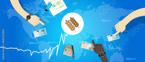 wheat seed crop grain price goes up rising increase in global commodity market trade export transaction
