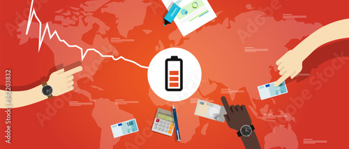 Battery lithium energy storage price goes down drop decrease cheap in global commodity market trade export transaction