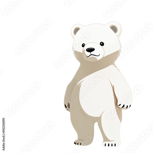 cute  polar bear minimal cartoon style © thanee