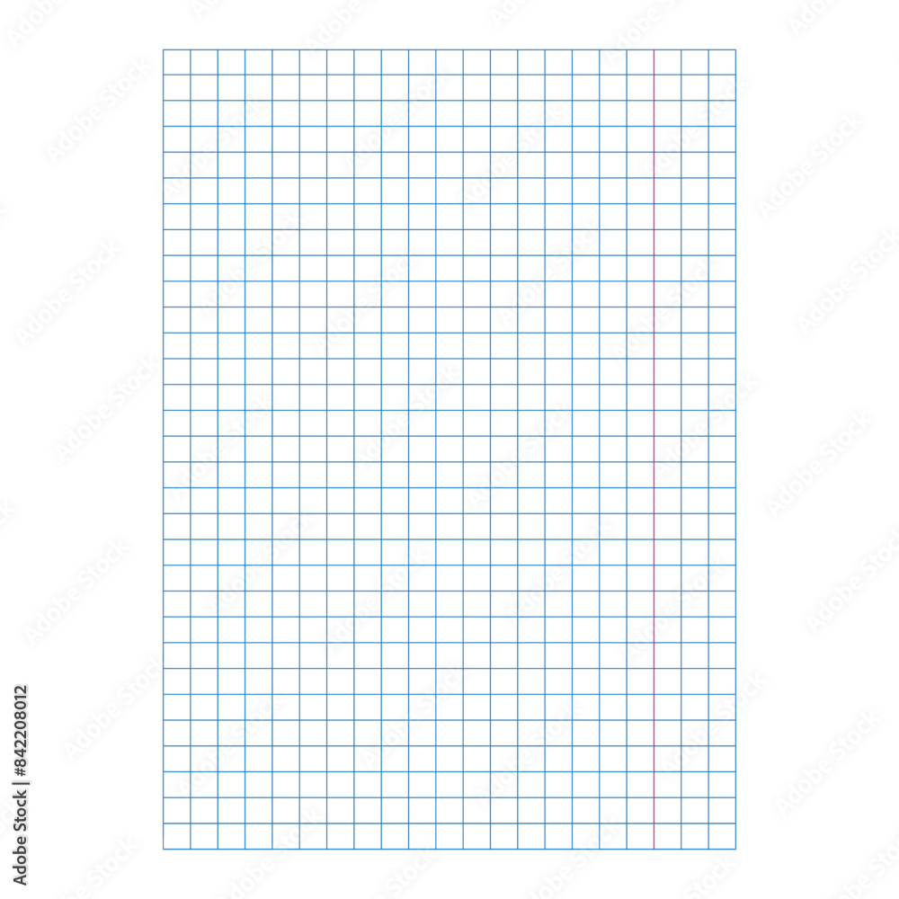 Graph paper sheet. Blue grid. White background. Vector illustration. Graph paper sheet. Blue grid. White background. Vector illustration.