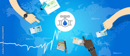 Natural gas LPG LNG energy price goes up rising increase in global commodity market trade export transaction