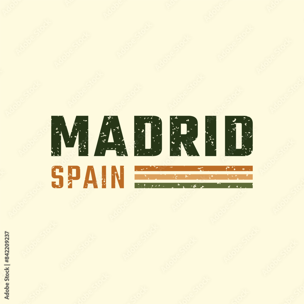 Madrid lettering retro style Madrid lettering retro style