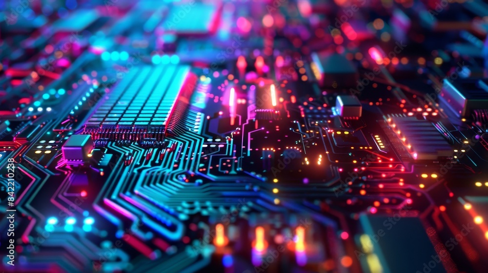 Obraz premium Digitally Generated Image Representing Computers, Electronics, and Technology Concepts in a Modern and Abstract Design