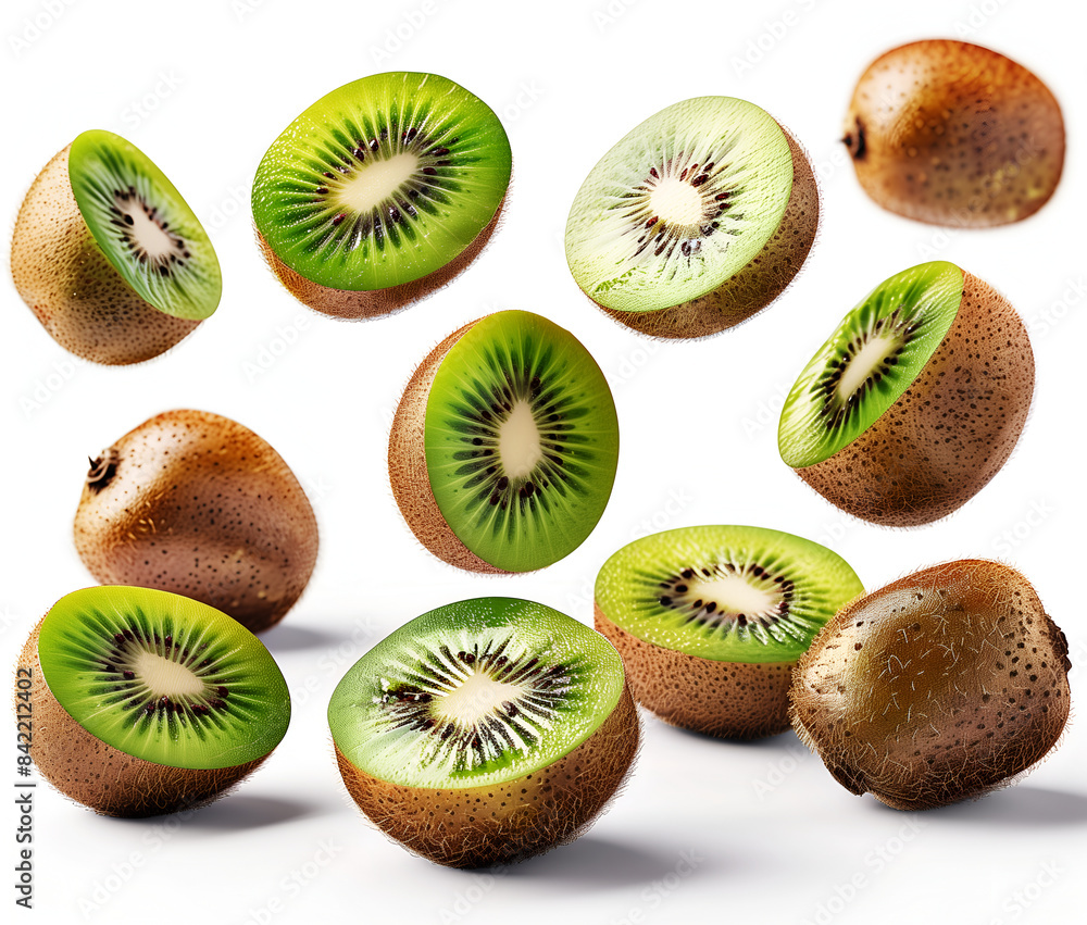 Fototapeta premium kiwi fruit isolated on white background