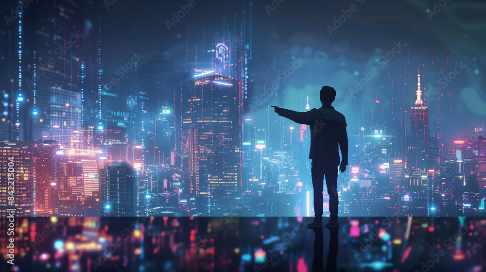 Urban Skyline Projection with Human