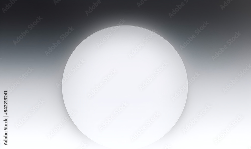 Minimalist circle on a white background