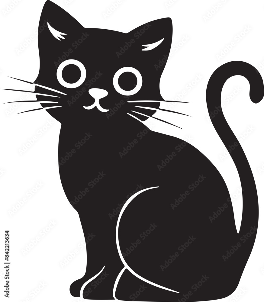 black and white cat vector images black and white cat vector images